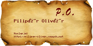 Pilipár Olivér névjegykártya